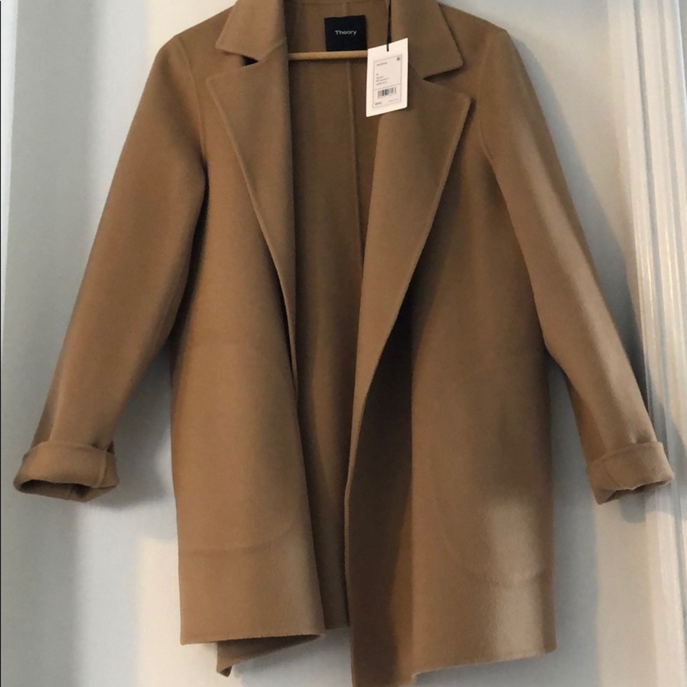 Theory Camel color wool and cashmere coat